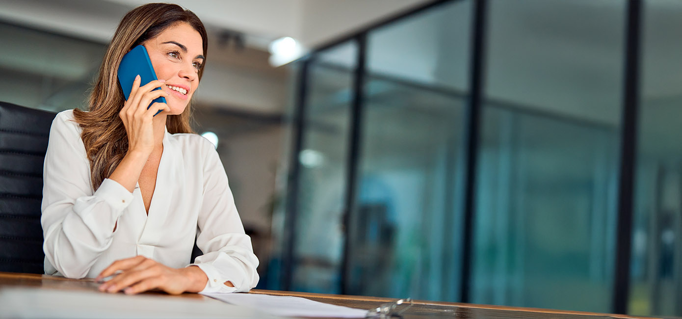 women talking on a mobile phone