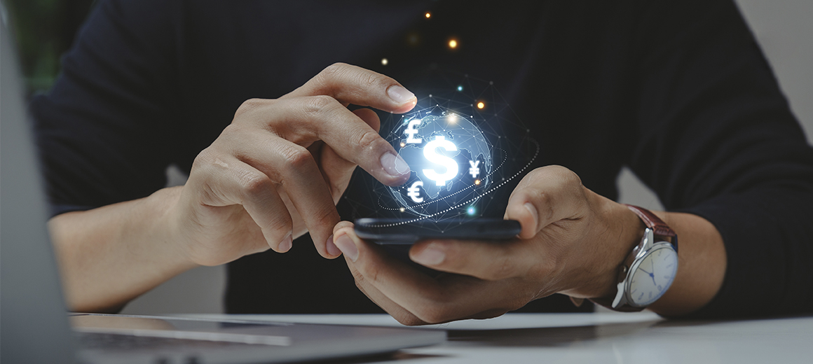 hands holding on a cell phone